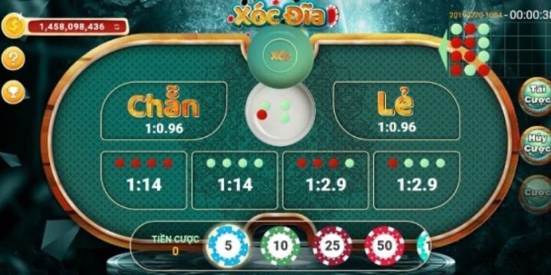 Các cửa cược trong game xóc đĩa