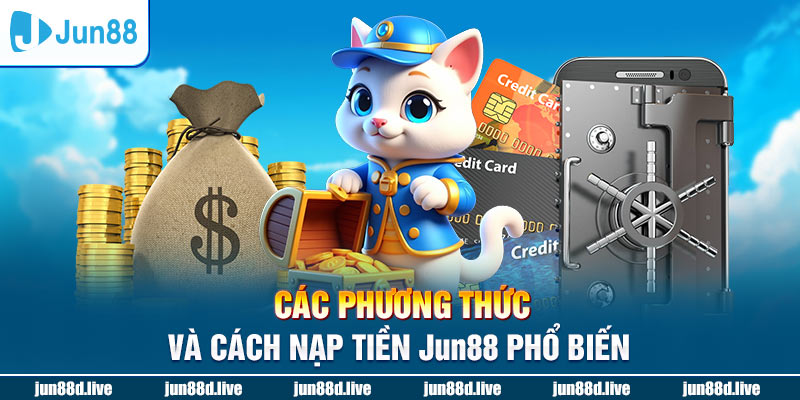 Các phương thức và cách nạp tiền Jun88 phổ biến
